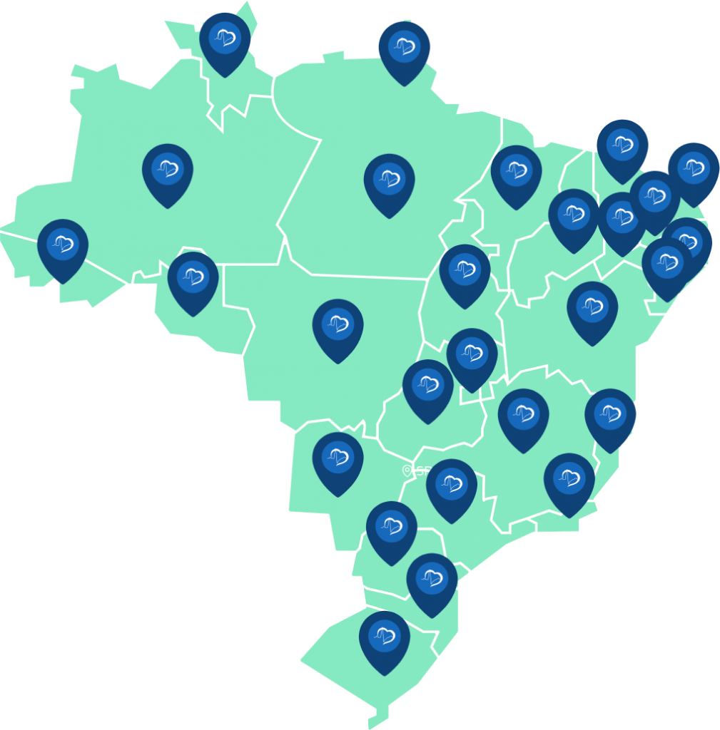 Mapa de cobertura SHD no Brasil